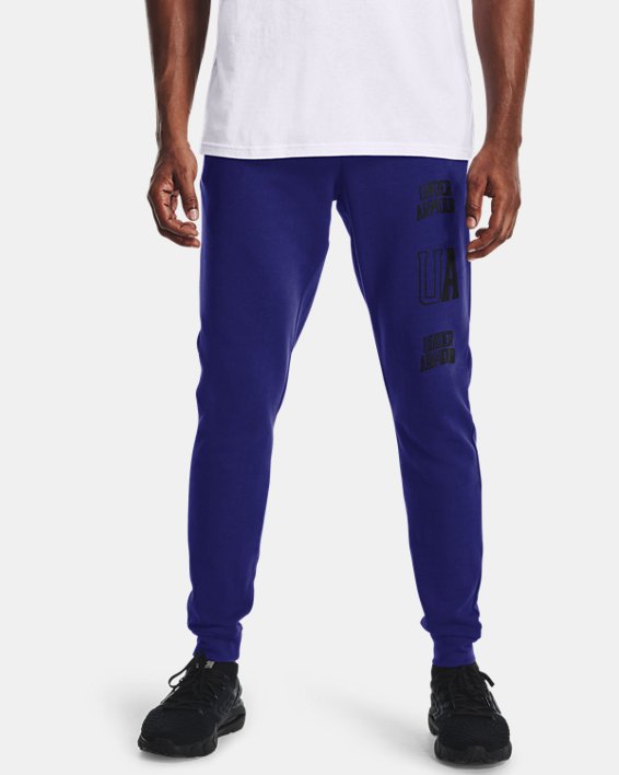 Pantalon de jogging UA Rival Terry Collegiate pour homme, Blue, pdpMainDesktop image number 0